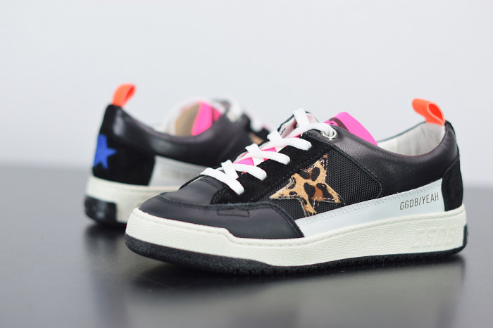 GGD Women’s fuchsia and leopard-print Yeah sneakers