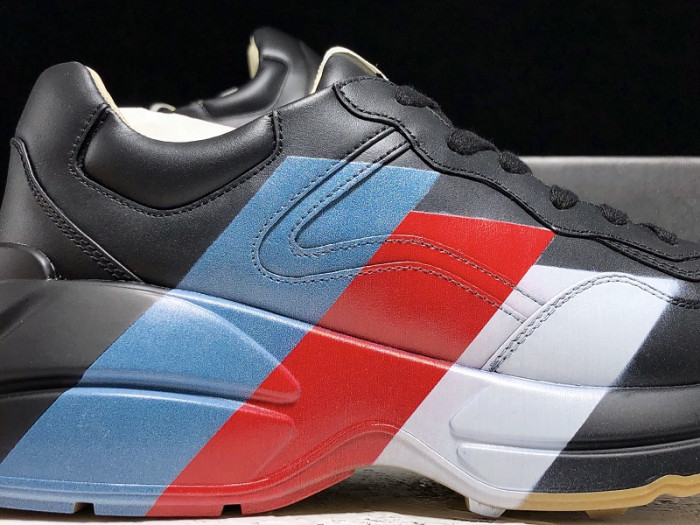 G*u*i rhyton web print leather sneaker 523535 drw00 1000